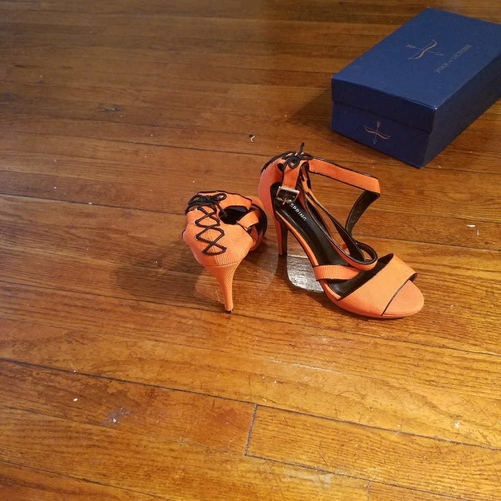 Orange  sandles by Spring